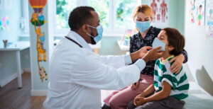 Doctor evaluating PANS/PANDAS patient